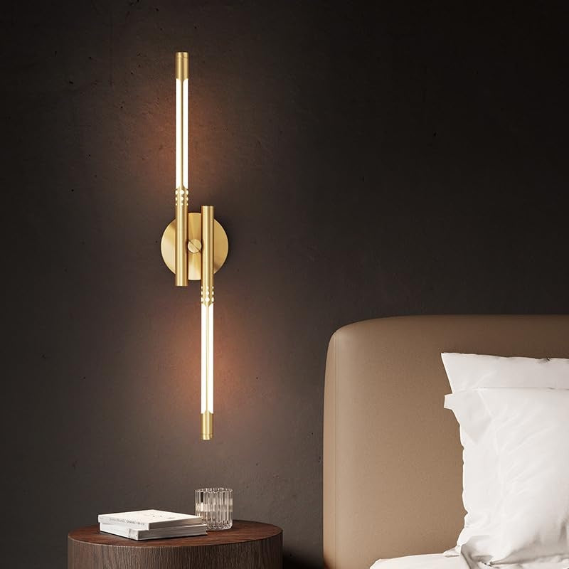 LED Gold Electroplated Long Wall Light